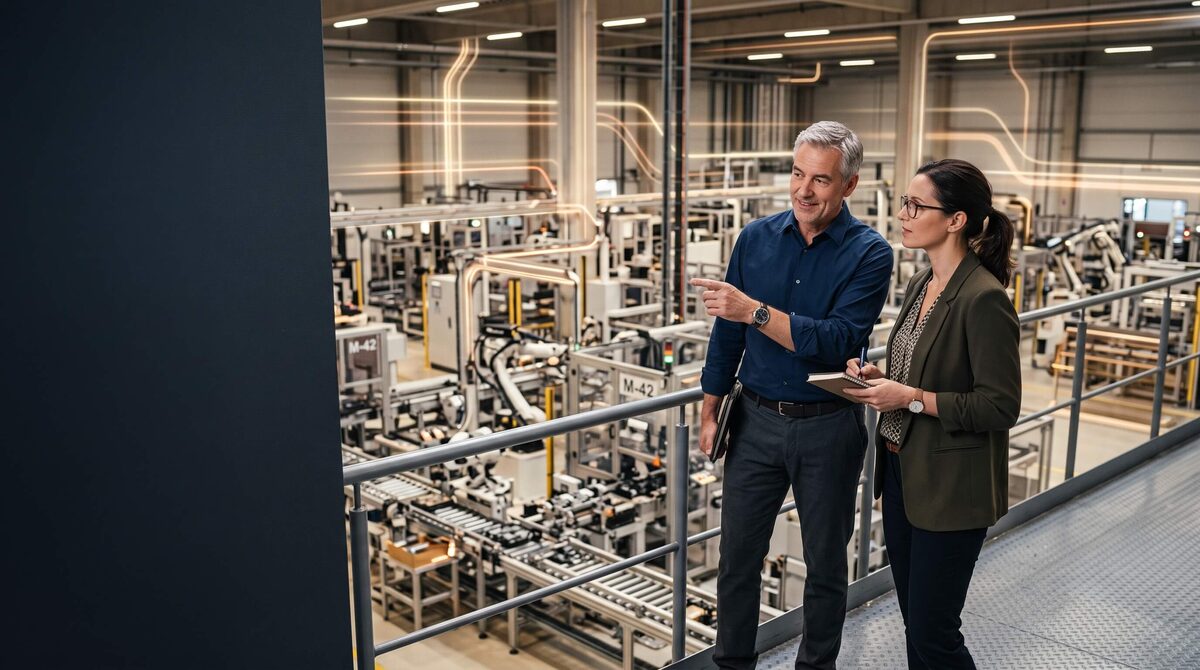 Fachleute besprechen Optimierungsverfahren in der Fertigung